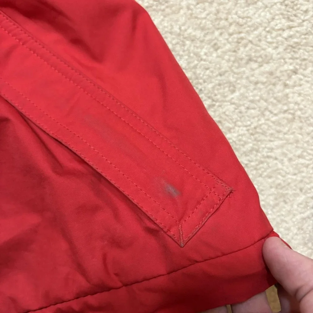 Vtg 90s The North Face Jacket Medium Red Black Hooded Ski Snow Parka Nylon Shell